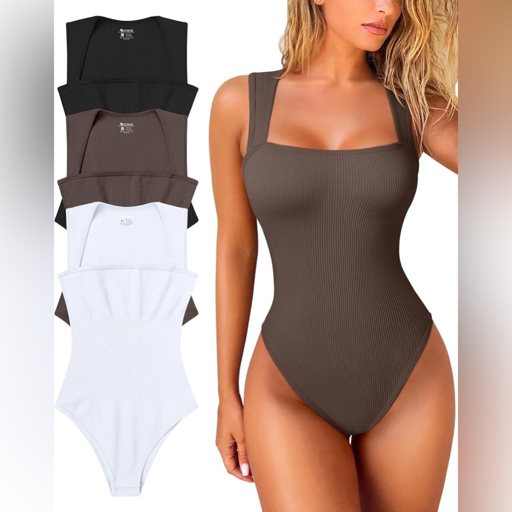 OQQ 3 piece ribbed bodysuits